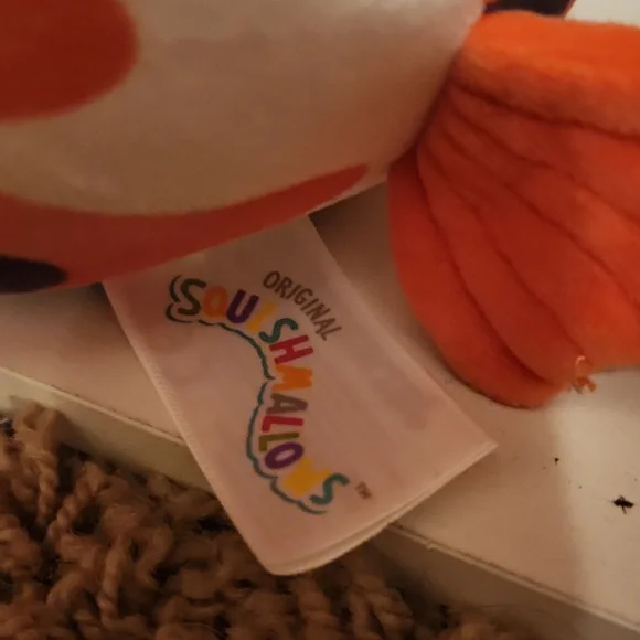 Squishmellow Cute Small Orange and White Koi Fish Plush Toy - Picture 3 of 7